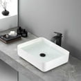 thumbnail image 2 of Grifo de baño contemporáneo con instalación montada en la plataforma, diseño moderno en cascada, válvula de cerámica con vida útil significativamente mayor para una fácil instalación en cualquier, 2 of 5