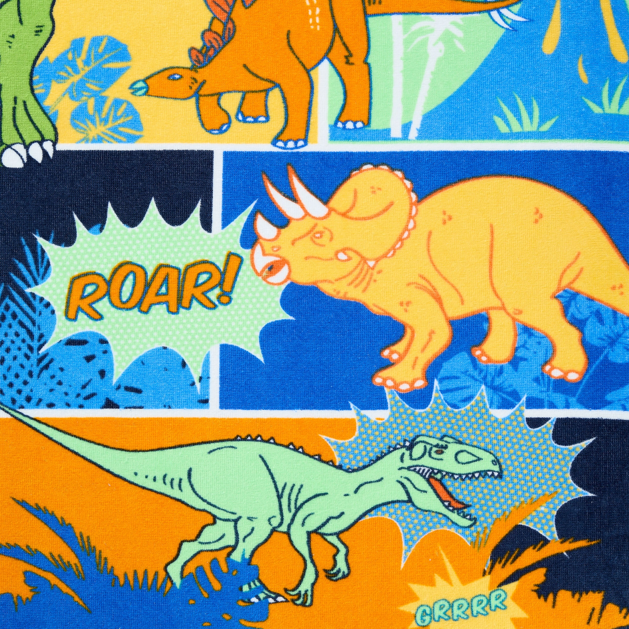 Mainstays Cotton Blend Multi-color Dinosaur Beach Towel, 28" x 60"