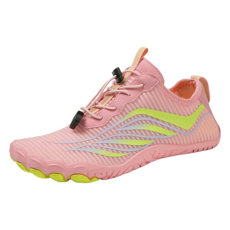 

DVKOVI Women s Business Casual Shoes Summer Water Shoes Men and Women Quick Drying Shoes Hiking Swimming and Diving Shoes Tracing Shoes Light and Breathable Elastic and Lace Stripes Pink 45
