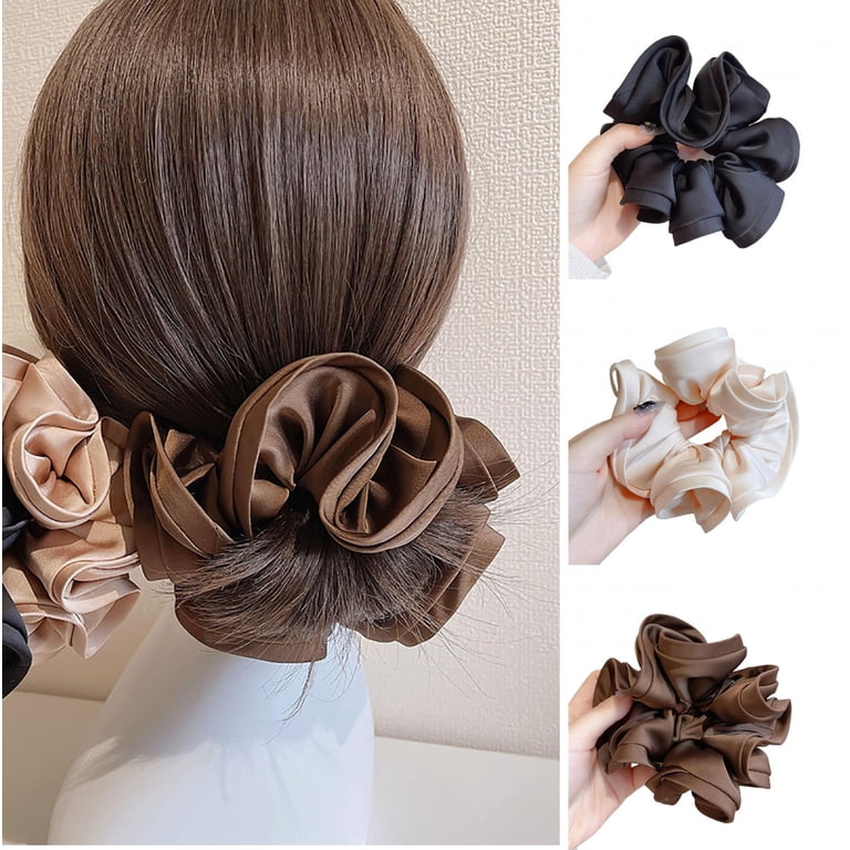 Abalone hairband ponytail wrap holder stretchy vtg Amazon.com : Wrapter Pony Tail Hair Wrap (Black Paisley  main image 4