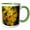 Green/White, variant on 3drose, Turkish St Johns Wort Wild Flower Vector, 15oz Mug
