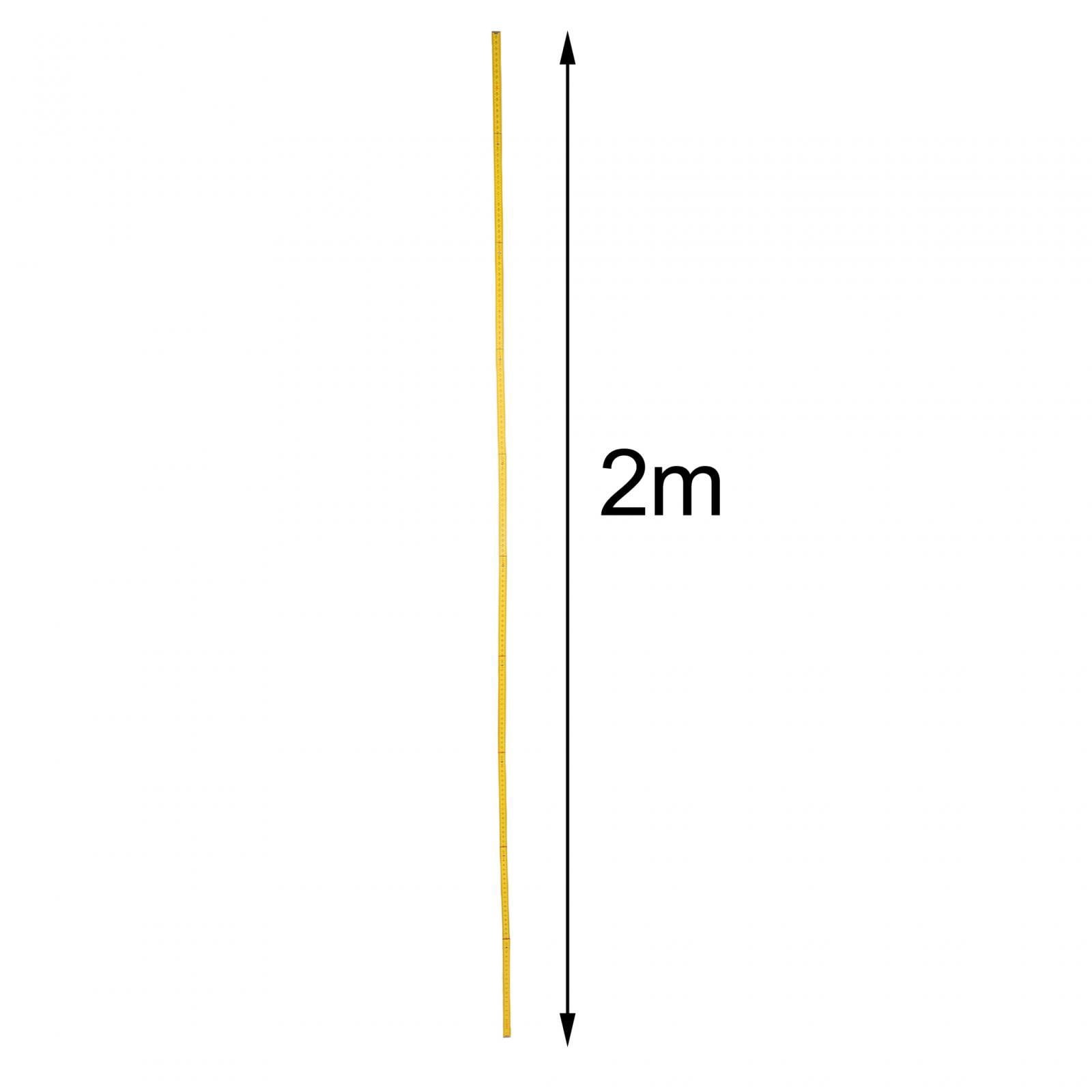 Folding Wooden Ruler, Foldable Ruler, Portable Compact Measuring Ruler Folding Wood Rule for Learning, Teaching, Carpenters, Lineman, Classroom 2m