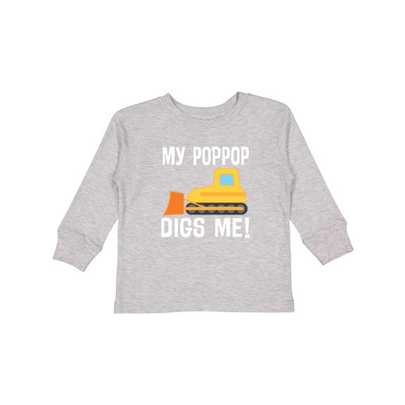 Inktastic My Poppop Loves Me Grandson Truck Boys Long Sleeve Toddler T-Shirt