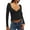 Black, variant on Womens Long Sleeve Crop Tops Sweetheart Neck Side Slit Open Back T Shirt Y2k Slim Fit Cute Going Out Top Fall