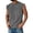 Gray #007, variant on Mens Cotton Sleeveless Tank Tops Cut Off Muscle Gym T Shirts Running Beach Loose Fit Tees, XL