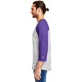 thumbnail image 2 of Champion T-Shirt de Baseball Raglan pour Hommes, G, Oxford Gris/violet, 2 of 3