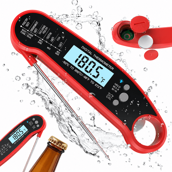 Wireless Meat Thermometer Digital for Grill - Instant Read Grill Thermometer,Food Thermometer for Outdoor Cooking,BBQ Accessories,Cooking Thermometer for Kitchen