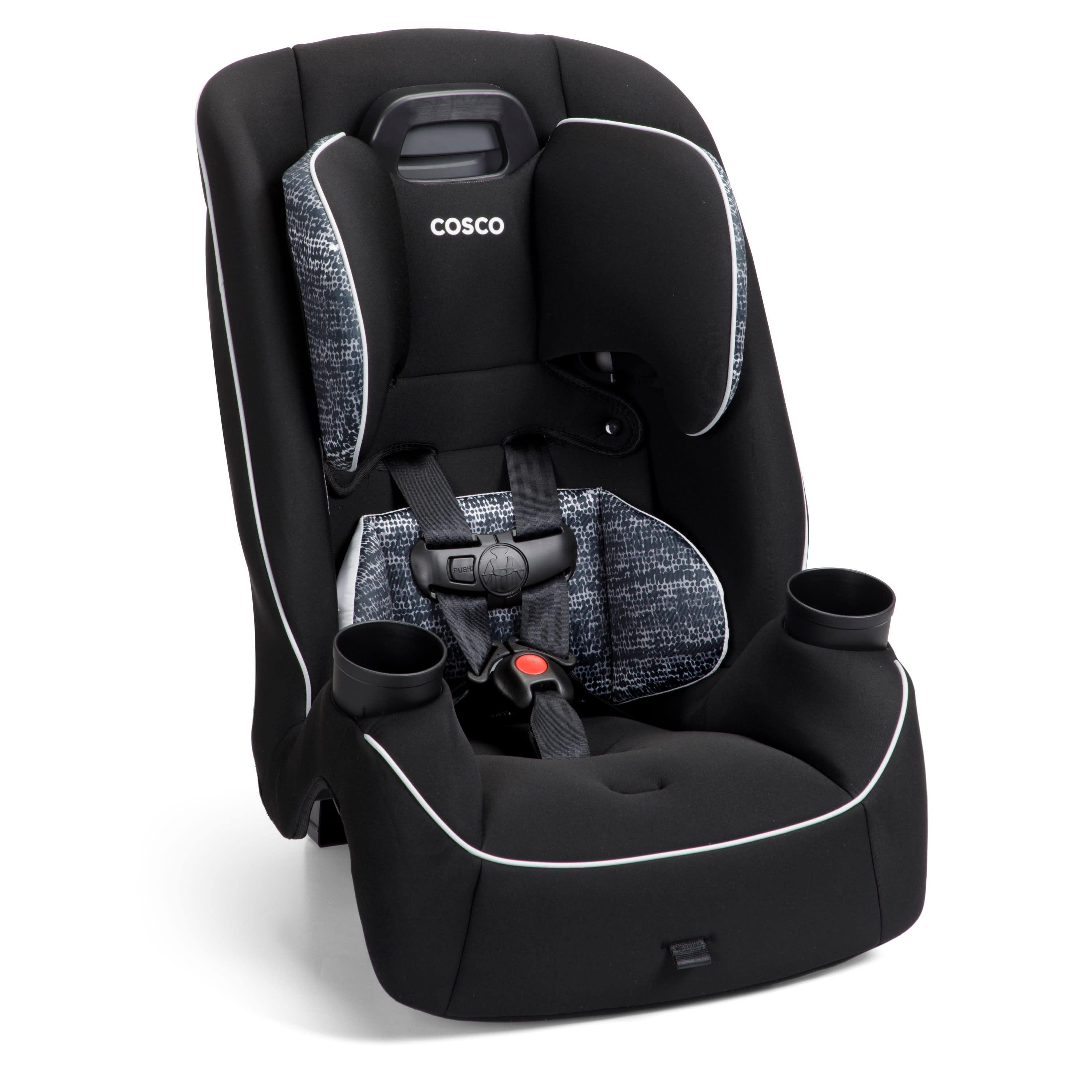 Cosco Kids Easy Elite Slim All-in-One Convertible Car Seat, Grey Glyphs