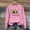 Pink, variant on Babysbule Christmas Shirts for Women Printed Round Neck Long Sleeved Loose Fitting Sweater Clearance Tops Fashion