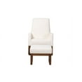 thumbnail image 3 of Baxton Studio Yashiya Mid-Century Modern Off-White Boucle Upholstered and Walnut Brown Finished Wood 2-Piece Rocking, 3 of 7