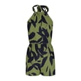 thumbnail image 5 of Byworldtasic Women's Print Halter Jumpsuit Summer Sleeveless Tops Wide Leg Going Out Short Rompers, 5 of 7