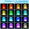 thumbnail image 3 of 4PCS Wooden Light Stand Bases, 3.9" Colorful LED Lights Display Bases with Remote Control, 16-Color Round Lighted Bases, Table Lamp Centerpieces for Crystal, Glass, Resin Art, 3 of 7