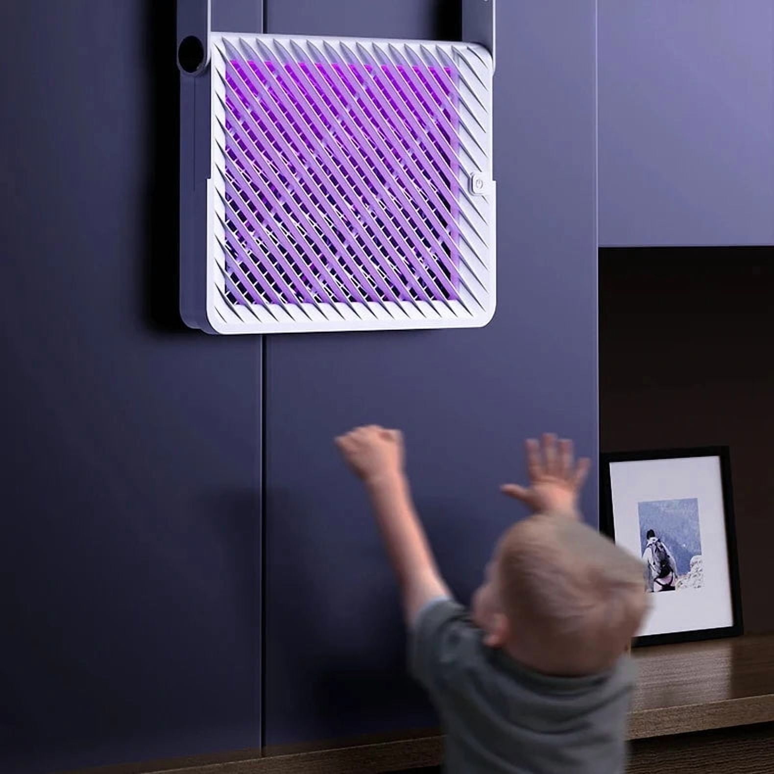 2-in-1 Wall-Mounted Mosquito Killer Lamp & Electric Fly Swatter for Home/Outdoors