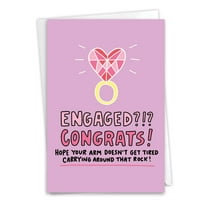 NobleWorks Funny Engagement Greeting Card with 5 x 7 Inch Envelope (1 ...
