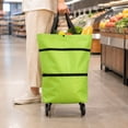 thumbnail image 6 of Foldable Rolling Shopping Tote with Detachable Wheels – Reusable Expandable Grocery Bag for Supermarket, Laundry, Travel, Easy Pull, 6 of 8