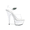 Clear and Silver, variant on Women's 6" Pointed Chrome Stiletto Sandal.