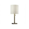 thumbnail image 2 of Adesso Liam - Table lamp - 1 socket - E26 - antique brass, light beige, 2 of 6