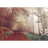 wall26 - Large Wall Mural - Oil Painting Style Landscape with Forest in Autumn | Self-Adhesive Vinyl Wallpaper/Removable Modern Wall Decor - 66x96 inches