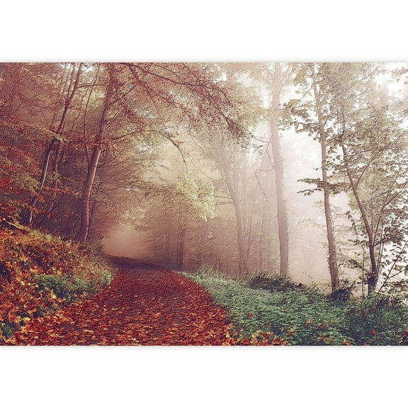 wall26 - Large Wall Mural - Oil Painting Style Landscape with Forest in Autumn | Self-Adhesive Vinyl Wallpaper/Removable Modern Wall Decor - 66x96 inches