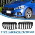 thumbnail image 2 of Unique Bargains No.51137379609 Front Upper Hood Bumper Grille Grill for BMW 2 Series ActiveTourer Gloss Black 1pair, 2 of 7
