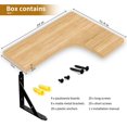thumbnail image 4 of Juego de 4 estantes flotantes de esquina ROMGUAR CRAFT de madera natural, 4 of 7