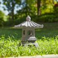 thumbnail image 3 of MGO Faux Concrete Pagoda Garden Statue Indoor Outdoor Zen Decoration, 16 Inch, 3 of 6