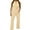 Beige, variant on Women's Solid Turndown Backless Zipper Long Jumpsuit, Strapless, Street Wear, Polyester Blend, Suitable for Spring/Summer/Autumn, Multiple Sizes