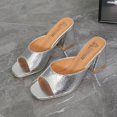 thumbnail image 5 of Viluyesy Womens Slippers Comfortable Non-Slip High Heel Womens Footwear Silver Size 43, 5 of 10