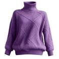 thumbnail image 4 of Pulls à Col Roulé pour Femmes 2026 Automne Hiver Tendance Manches Longues Tricot Uni, 4 of 4