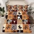 thumbnail image 2 of Homewish Retro Cowgirl Boot Bed Sheets, Western Fashion Cow Print King Sheets, Hippie Tribal Aztec Sheet Set, Breathable Home Decor, 4pcs, 2 of 7