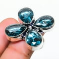thumbnail image 2 of Natural Indicolite Tourmaline Gemstone 925 Sterling Silver Ring Size Adj., 2 of 2
