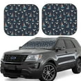 thumbnail image 6 of Kdxio Sailboat And Seagull Print 2-Piece Sun Shade Front Windshield - Foldable Car Front Window Sunshades for Most Sedans SUV Truck, 6 of 6