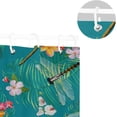 thumbnail image 5 of Coolnut Tropical Floral Dragonflies Bathroom Waterproof Shower Curtain Set Bathtub Curtain with 12 Hooks for Bathroom Decor,Hotel,Room,60x72Inch, 5 of 6