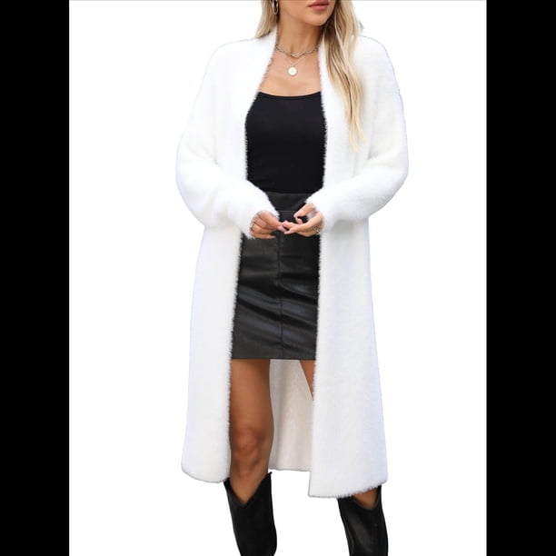 Suéteres Cárdigan Largos para Mujer, Suéter de Punto de Otoño A , Chaqueta de Larga, Abrigos, Ropa de Invierno un Tamaño