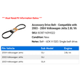 thumbnail image 2 of Accessory Drive Belt - Compatible with 2003 - 2004 Volkswagen Jetta 2.8L V6, 2 of 2