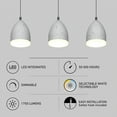 thumbnail image 4 of Artika Bergen Linear 3-Light Concrete Pendant Light Fixture 5CCT, 4 of 10