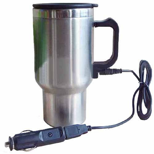 Koolatron 12 Volt/USB 500 ml Electric Travel Mug (Silver)