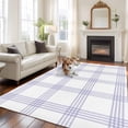 thumbnail image 3 of Purple Buffalo Plaid Area Rug 5x8 Washable Rug Non Slip Farmhouse Checkered Watercolor Large Area Rug Soft Stainresistant Indoor Floor Carpet for Living Room Bedroom Home Office Dining Room Nursery, 3 of 9