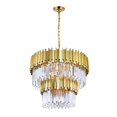 thumbnail image 1 of 12 Light Down Chandelier with Medallion Gold Finish, 1 of 2