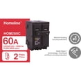 thumbnail image 2 of Square D Homeline 60A Double-Pole Standard Trip Circuit Breaker HOM260C, 2 of 3