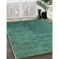 thumbnail image 3 of Ahgly Company Machine Washable Indoor Rectangle Industrial Modern SeaGreen Area Rugs, 2' x 4', 3 of 7