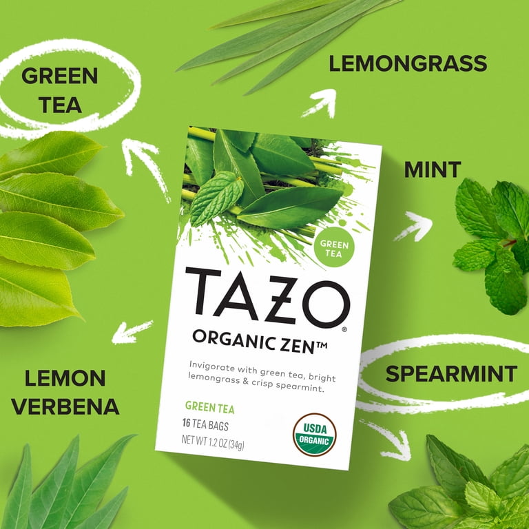 TAZO Organic Zen Green Tea Bags, Fair Trade Certified