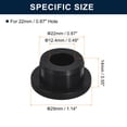thumbnail image 3 of Unique Bargains 6 Pcs Black Plug Holes, H22 Rubber Button Plug for 21mm/0.83' Hole, 3 of 6