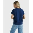 thumbnail image 3 of Hanes Essentials Women's Cotton V-Neck T-Shirt Navy L, 3 of 10