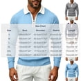 thumbnail image 3 of Kvture Men's Knit Golf Shirts Business Casual 1/4 Zip Collar Tshirt Summer Tee Long Sleeve Classic Color Block Tees White Pullover XXXL, 3 of 5