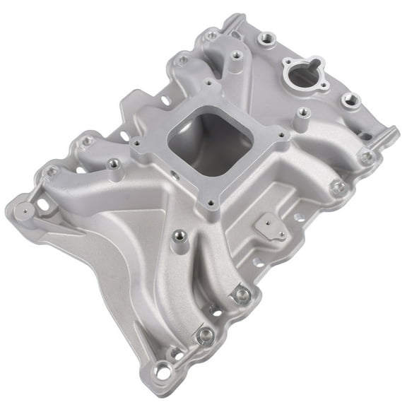 NEWZQ Satin Single Plane LowRise Intake Manifold 4500-7500 for Oldsmobile 400 425 455 Silver 1Pc