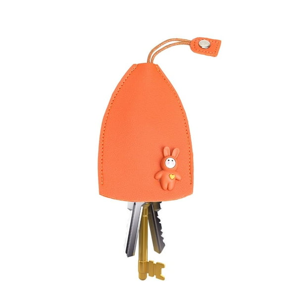 1/6 Uds PU funda para llave extraíble dibujos animados pequeña funda protectora para llave (naranja) Sywqhk Accesorios para autos y motos