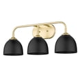 thumbnail image 4 of Yep by Golden Lighting Zoey 3-light Vanity in Chrome and Matte Black shade, 4 of 7