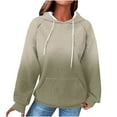 thumbnail image 2 of AGWOLF Womens Waffle Knit Hoodies Trendy Long Sleeve Cradient Sweatshirts Casual Drawstring Hooded Pullover Fall Travel Shirts, 2 of 5