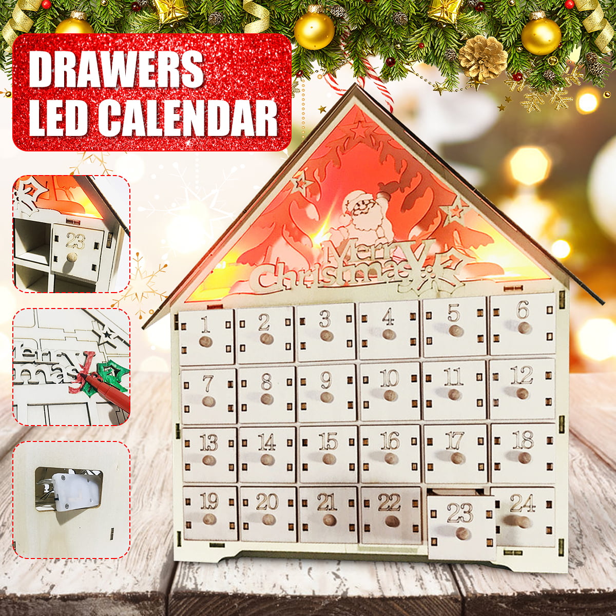 Creative Gift Ideas For Adults & Kids Pukkr Christmas Arts & Crafts Festive Treats 25 Drawers DIY Advent Calendar